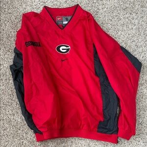 Nike Red and Black Georgia Windbreaker Pullover